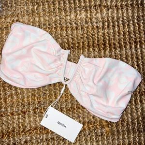 MIKOH Reunion V Wire Bandeau in Island Cloud Pink NWT